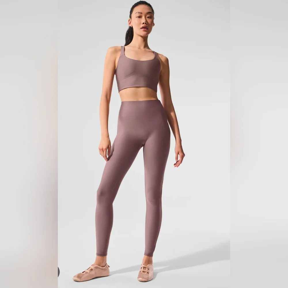 Alo Yoga FLAW 7/8 High-Waist Airlift Legging In Mushroom Small $134 *Minor FLAW* - Picture 4 of 16